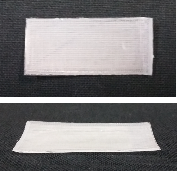 Fig.2: PLA-PCL copolymer patch for esophageal tissue  engineering 3D printed via FDM process