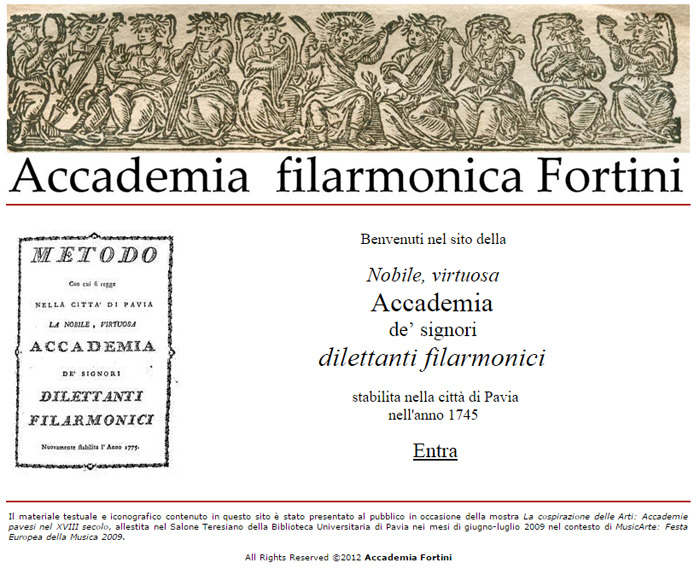 Visita la mostra virtuale Accademia filarmonica Fortini